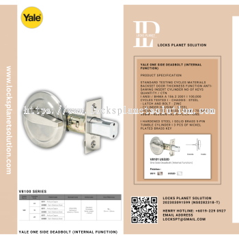 YALE ONE SIDE DEADBOLT (INTERNAL FUNCTION)