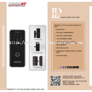 PREMIER XT XTD-R8 ADVANCE SMART RIM LOCK