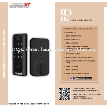 PREMIER XT XTD-DB DEADBOLT SMART LOCK