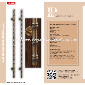 Pull Handle | Stainless Steel Door Pull Hanlde | Design For Wooden Door Pull Handle For Glass Door Design Pull Handle | Classic Pull Handle | LPMB222