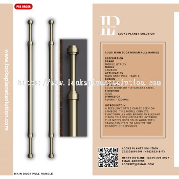 Pull Handle | Stainless Steel Door Pull Hanlde | Design For Wooden Door Pull Handle For Glass Door Design Pull Handle | Classic Pull Handle | LPMB203