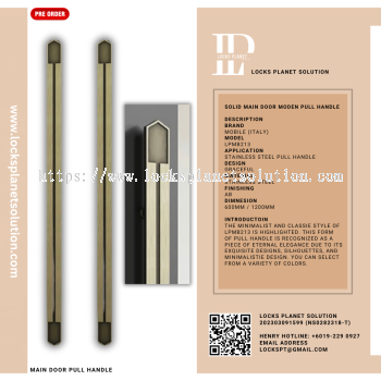 Pull Handle | Stainless Steel Door Pull Hanlde | Design For Wooden Door Pull Handle For Glass Door Design Pull Handle | Classic Pull Handle | LPMB213