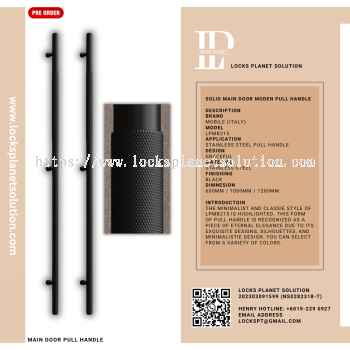 Pull Handle | Stainless Steel Door Pull Hanlde | Design For Wooden Door Pull Handle For Glass Door Design Pull Handle | Classic Pull Handle | LPMB215