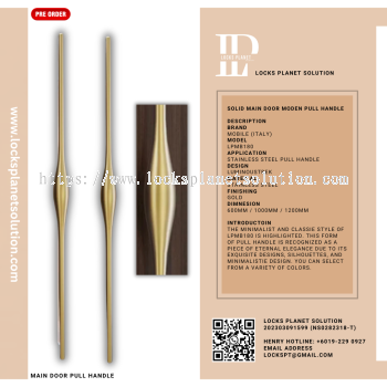 Pull Handle | Stainless Steel Door Pull Hanlde | Design For Wooden Door Pull Handle For Glass Door Design Pull Handle | Classic Pull Handle | LPMB180