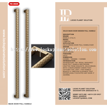 Pull Handle | Stainless Steel Door Pull Hanlde | Design For Wooden Door Pull Handle For Glass Door Design Pull Handle | Classic Pull Handle | LPMB189