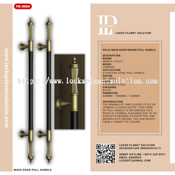 Pull Handle | Stainless Steel Door Pull Hanlde | Design For Wooden Door Pull Handle For Glass Door Design Pull Handle | Classic Pull Handle | LPMB205
