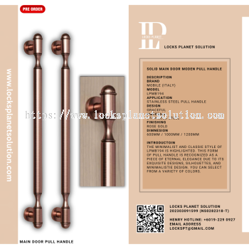 Pull Handle | Stainless Steel Door Pull Hanlde | Design For Wooden Door Pull Handle For Glass Door Design Pull Handle | Classic Pull Handle | LPMB194
