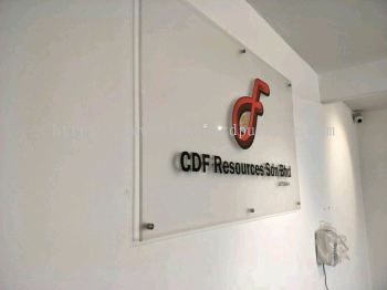 CDF Resources Sdn Bhd 3D Acrylic Poster signage at klang