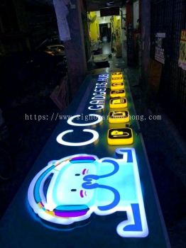 CC Gadgets hub 3D led forntlit box up lettering Signage in sugai buloh Kuala Lumpur