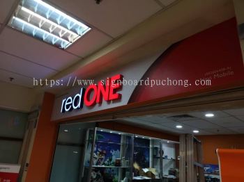 red one network Sdn bhd 3D LED frontlit box up lettering at kuchai lama Kuala Lumpur