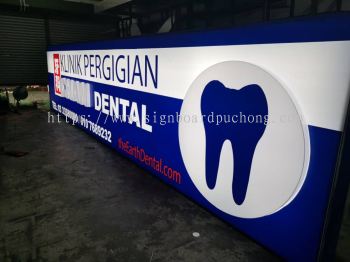 klinik pergigian signboard design Chan dental Light box acrylic box up signage