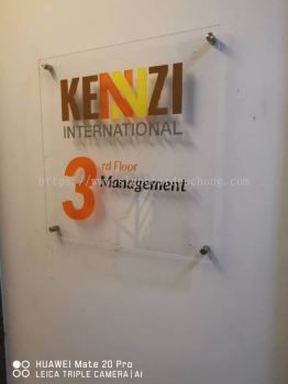 Kennzi Acrylic cut out 3D lettering acrylic poster frame sigange at kota damansata Kuala Lumpur 