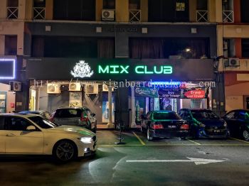 Mix Club 3D LED Box Up RGB Color lettering at Subang jaya SS 2 kuala Lumpur