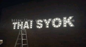 Thai Syok 3D box up hollywood ligjt lettering signage design at center i-city mall shah alam