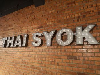 Thai Syok 3D box up hollywood ligjt lettering signage design at center i-city mall shah alam