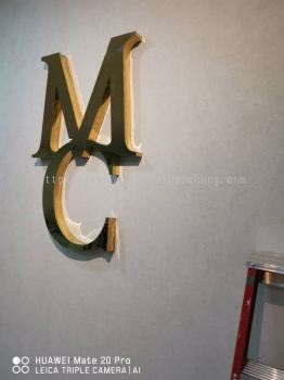 Mc stainless steel Glod 3D box up lettering Signage design , 3D signboard design at damansara Kuala Lumpur