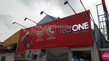 Red one network sdn bhd 3D Led conceal box up lettering and giant billboard at sekinchan Selangor