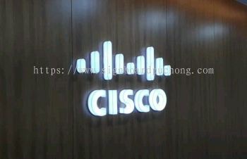 Cisco 3D LED acrylic box up lettering signage at Kuala Lumpur 