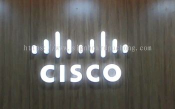 Cisco 3D LED acrylic box up lettering signage at Kuala Lumpur 