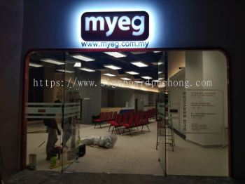 Myeg 3D EG box up led frontlit and backlit  signage at damansara Kuala Lumpur