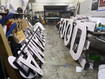 Food court Terrace 3D LED conceal Box up lettering Signage at Kuala Lumpur