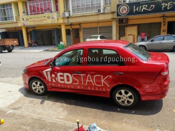 Red stack Sticker vehicles Car sticker at klang