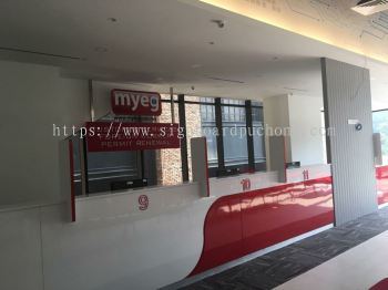 MyEg Service Center Hq 3D LED Box up Front and backlit Signage at damansara Kuala Lumpur 