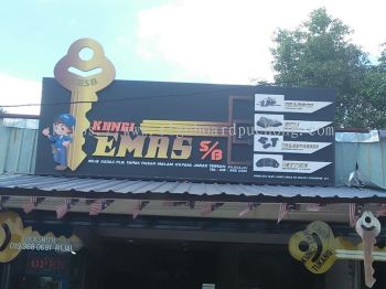 Emas 3D LED channel box up lettering signboard at sugai besi Kuala Lumpur