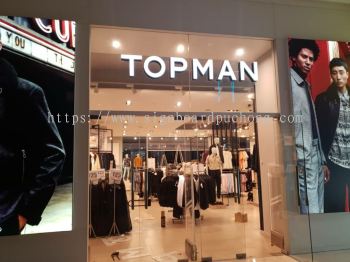 topman 3D LED channel box up lettering signage at pavilion mall Kuala Lumpur