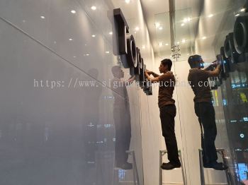 topman 3D LED channel box up lettering signage at pavilion mall Kuala Lumpur