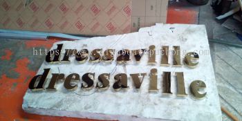 Dressaville Dresses & Gowns Stainless steel Gold coating 3D box up lettering indoor classic signage at kuchai lama oug puchong Kuala Lumpur