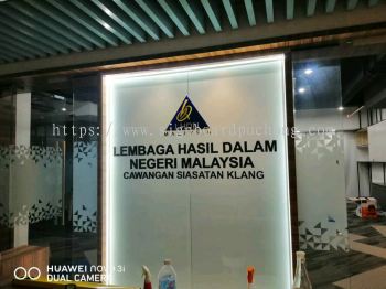 Lhdn 3D Acryic cut out box up lettering 3D signage at shah alam