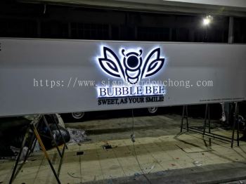 bubble Bee Eg box up 3D LED backlit signage signboard at Batu cave Kuala Lumpur