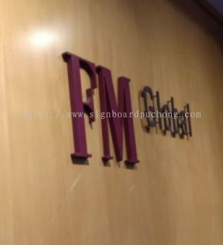 Fm 3D acrylic cut out box up lettering at bangi Kuala Lumpur