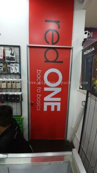 red one inkjet wallpaper sticker at damansara Kuala Lumpur