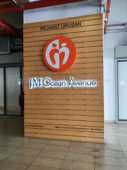 Jm Ocen Avenue Eg Box up 3D lettering LED backlit signage at sri petaling Kuala Lumpur