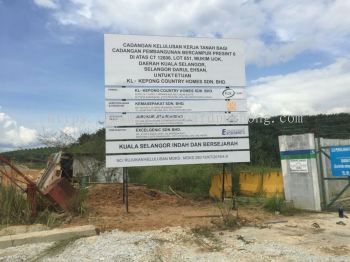 construction project signboard at Kuala Lumpur