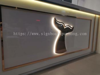 stainless steel Gold 3D LED backlit signage at Bukit tinggi klang