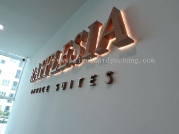 Fafflesia office suites Eg 3D box up led backlit lettering signage at landmark bukit tinggi klang 