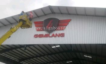 Gemilang Giant 3D Led conceal box up lettering and logo at kajang kuala Lumpur