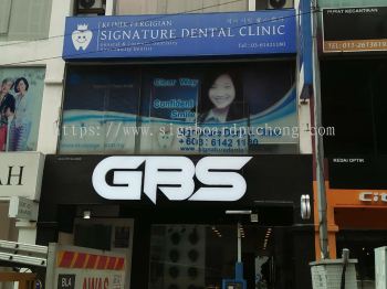 3d box up led channel frontlit lettering signage at Kuala Lumpur