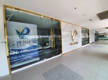 victova stainless steel gold mirror 3d box up lettering and logo signage signboard at puchong kuala lumpur