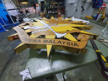 3d stainless steel gold mirror box up logo signage signboard at klang kuala lumpur puchong shah alam