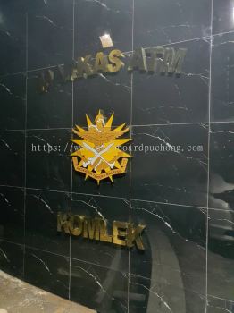 3d stainless steel gold mirror box up logo signage signboard at klang kuala lumpur puchong shah alam