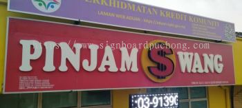 pinjam wang 3d pvc cut out lettering signage signboard at klang kuala lumpur puchong shah alam