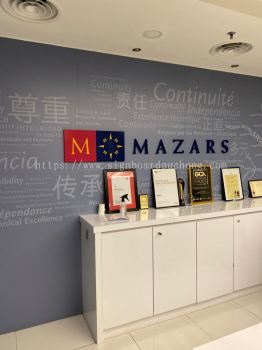 mazars 3d pvc cut out lettering logo indoor signage signboard at klang kuala lumpur puchong shah alam