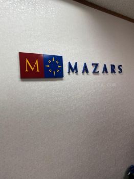 mazars 3d pvc cut out lettering logo indoor signage signboard at klang kuala lumpur puchong shah alam