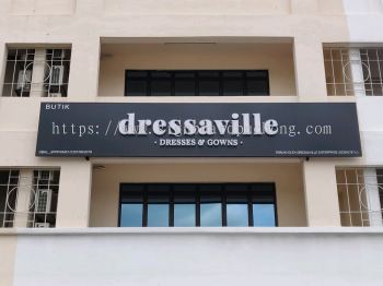 dressaville boutique shop 3d led frontlit lettering signage signboard at klang kuala lumpur puchong shah alam kepong