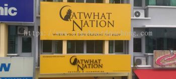 Catwhat Nation Pet Shop 3D Led Backlit Lettering Signage Signboard At Klang Kuala Lumpur Puchong Shah Alam Kepong 