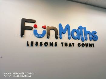 fun maths pvc cut out 3d lettering indoor signage signboard at klang kuala lumpur shah alam puchong kepong